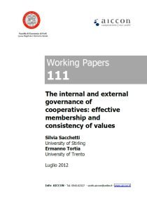Cover Image The Internal and External Governance of Cooperatives