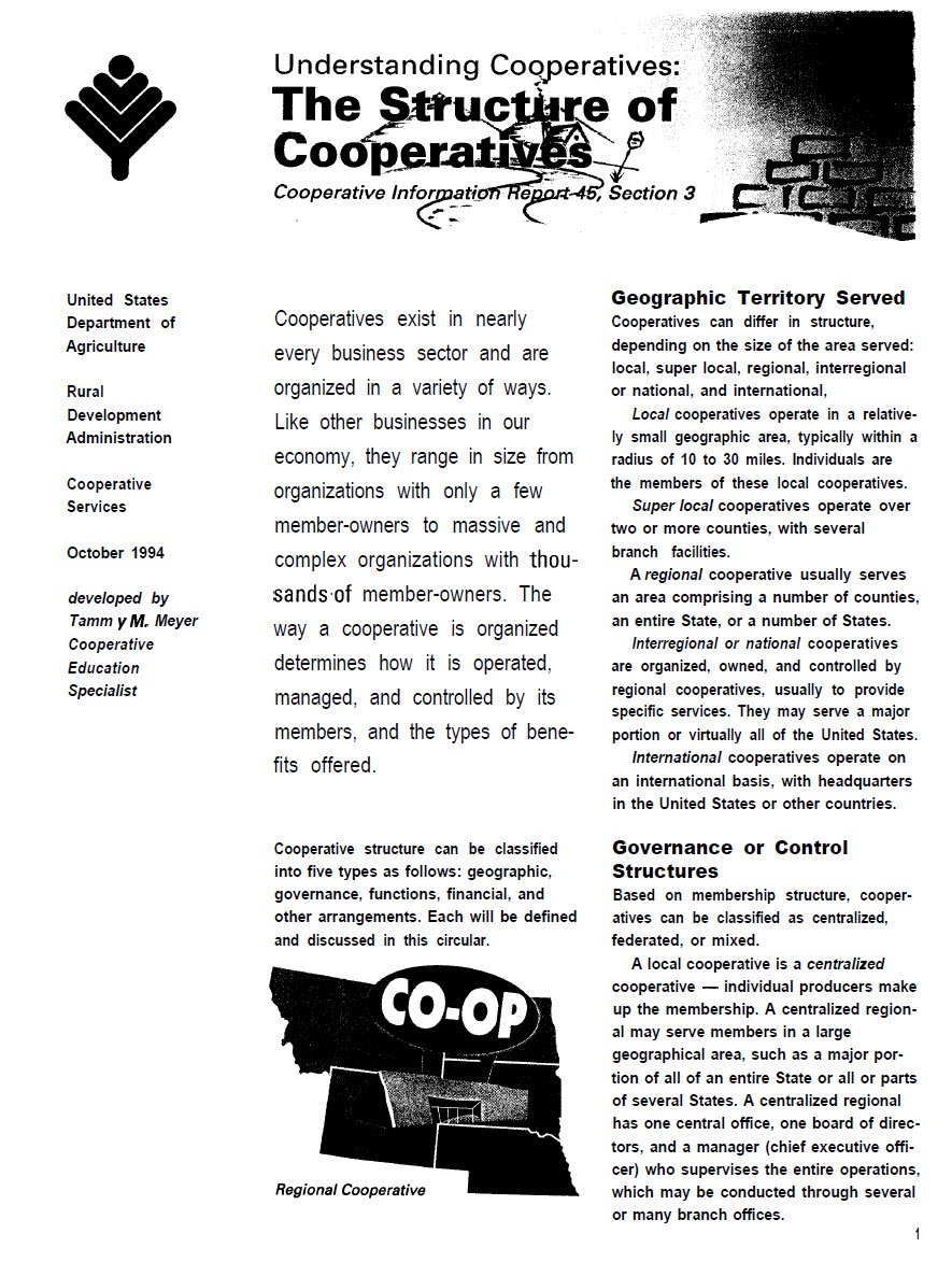 Cover Image The Structure of Cooperatives