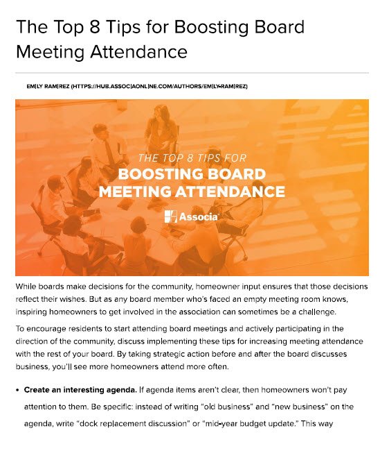 Cover Image The Top 8 Tips for Boosting Board Meeting Attendance