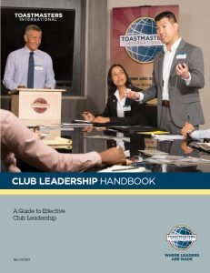 Cover Image Toastmasters club leadership handbook