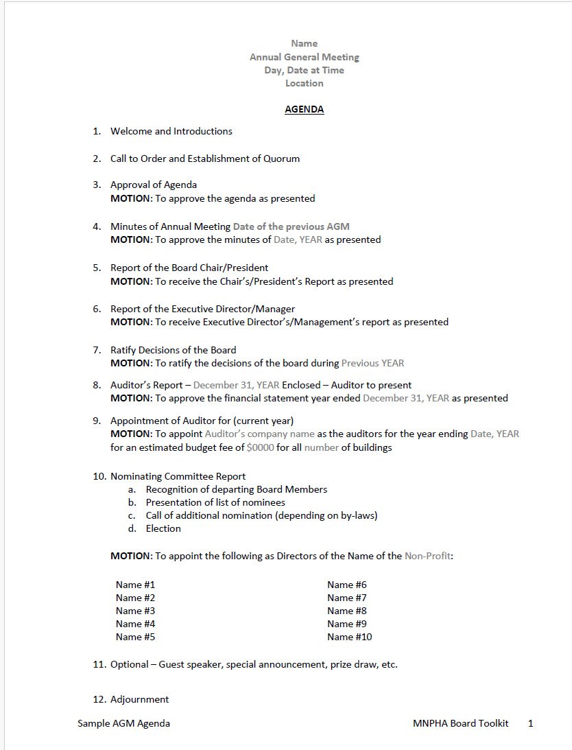 Tool-AGM-Sample-Agenda