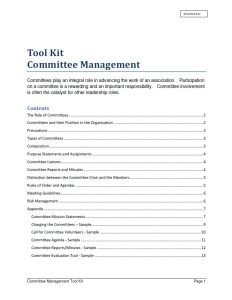 Cover Image Tool Kit - Committee Management