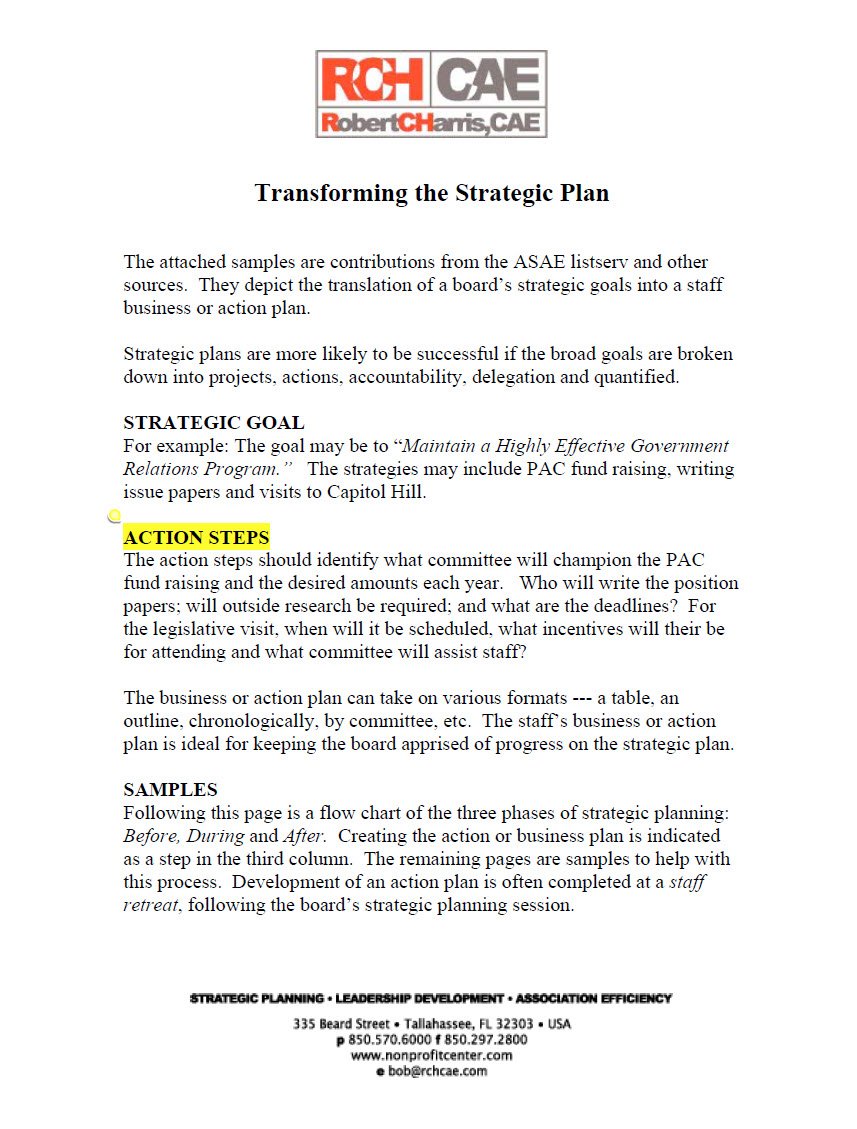 Transforming the Strategic Plan