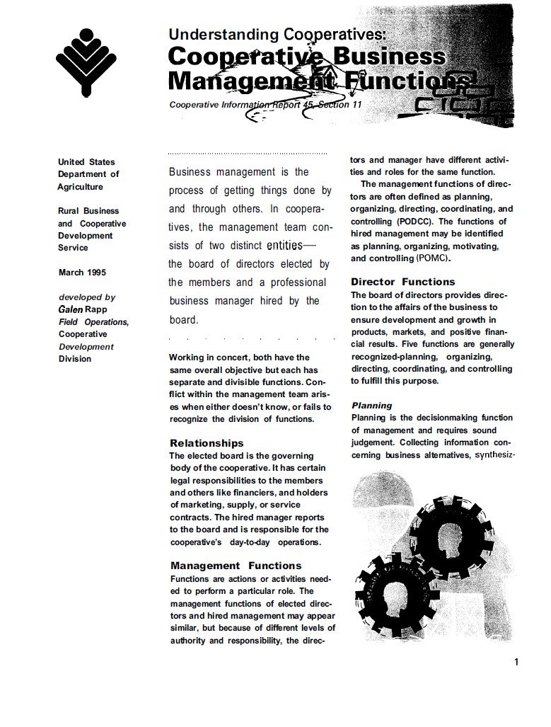 Cover Image Understanding cooperatives business and management functions
