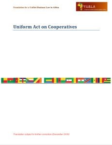 Cover Image Uniform Act on Cooperatives