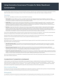 Cover Image Using Generative Governance Principles for Better Boardroom Conversations