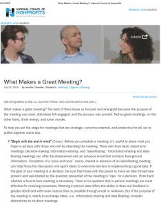 Cover Image What Makes a Great Meeting
