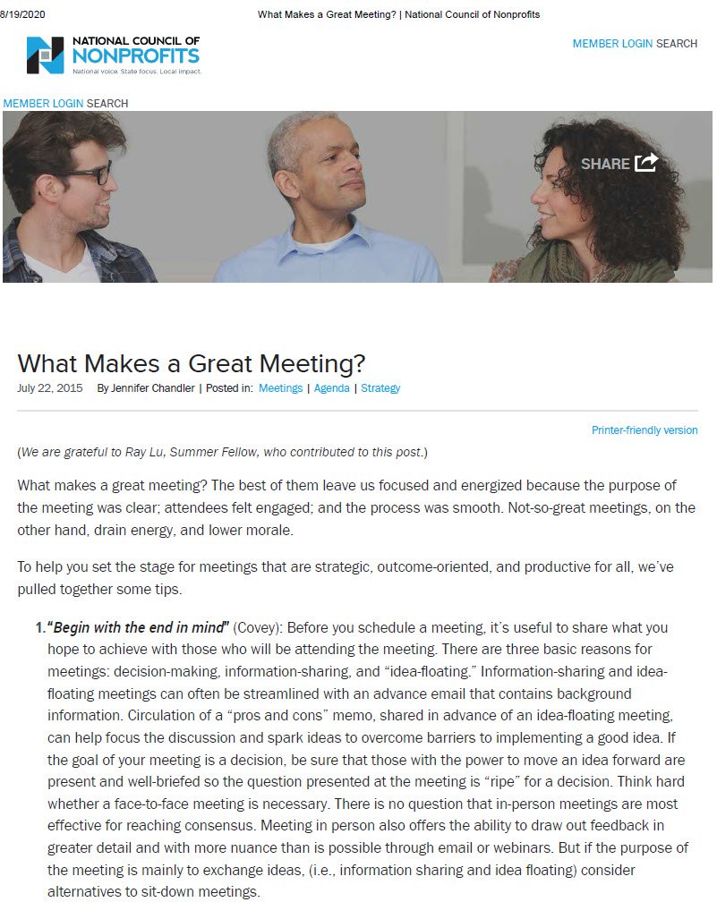 Cover Image What Makes a Great Meeting