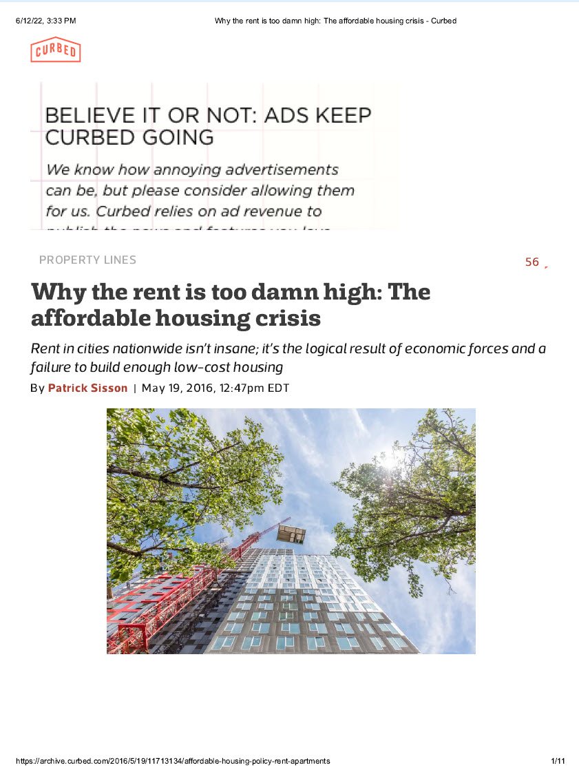 Cover Image Why the rent is too damn high- The affordable housing crisis