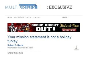 Cover Image Your Mission Statement is not a turkey