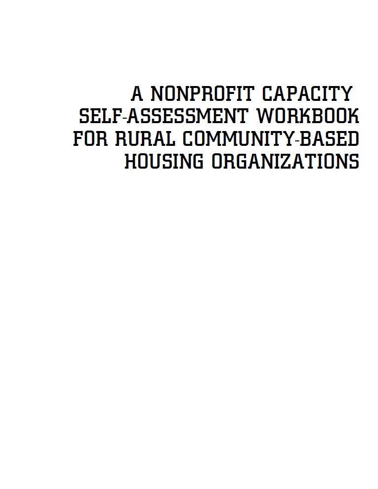 Nonprofit Capacity Self-Assessment workbook