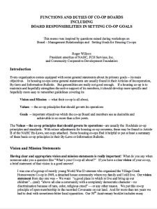 Cover Image board Functions and duties of cooperative boards