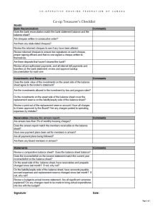 Cover Image co-op Treasurers Checklist
