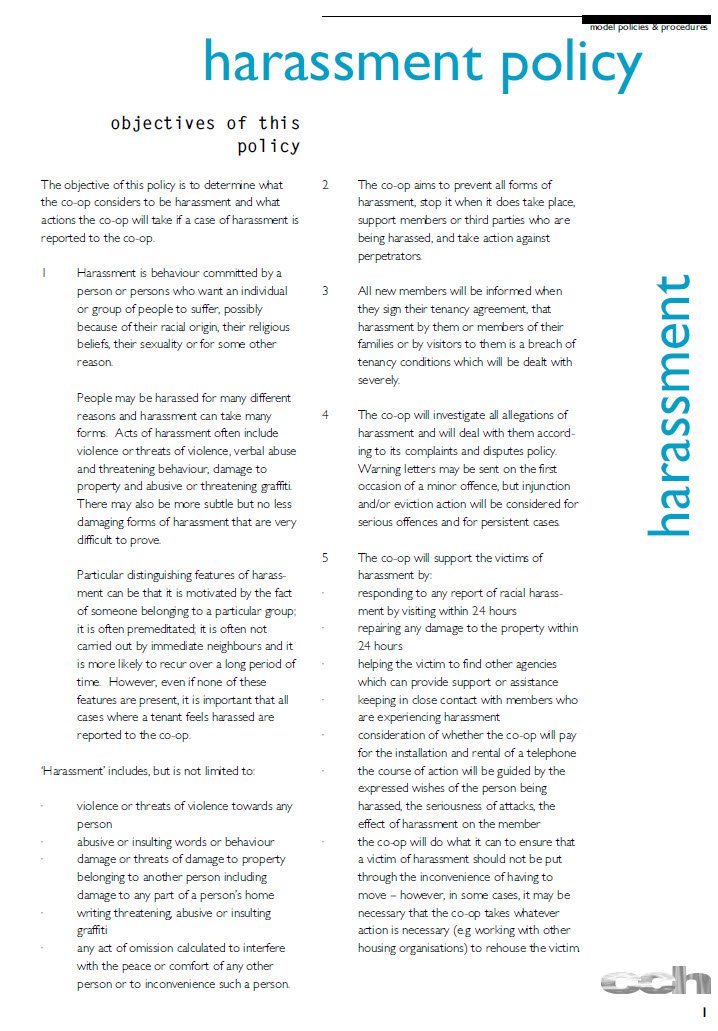 Cover Image harassment policy