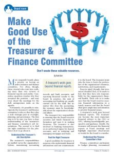 Cover Image make good use of the treasurer