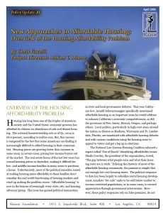 Cover Image new approaches to affordable housing