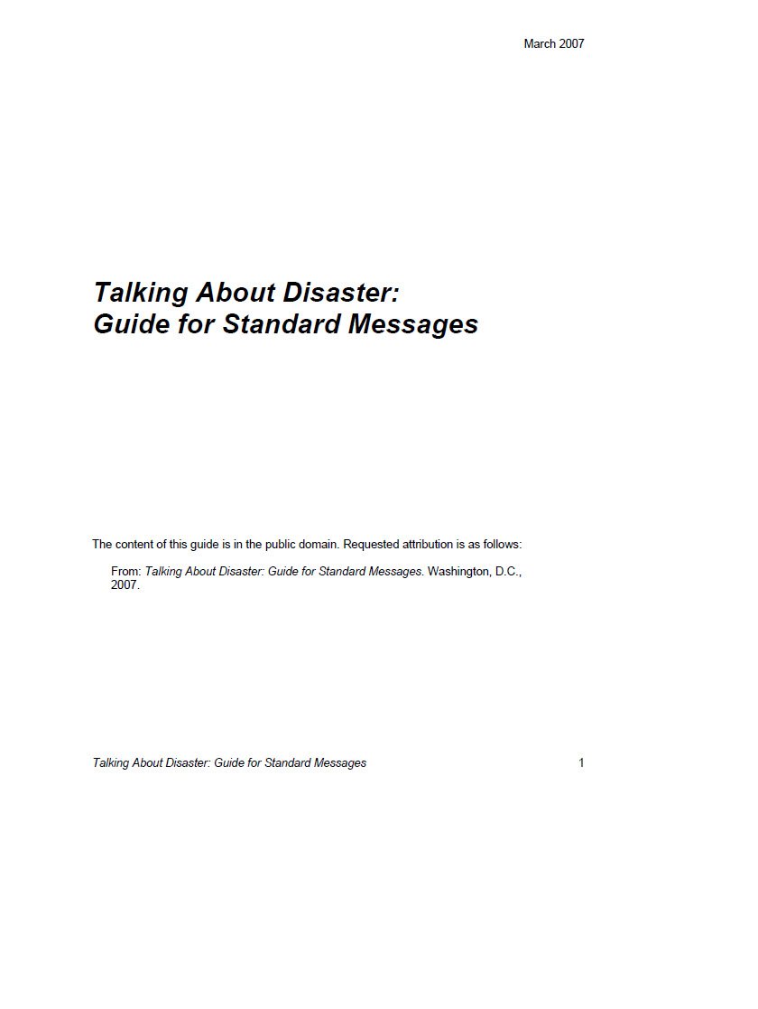 Talking About Disasters Complete Guide