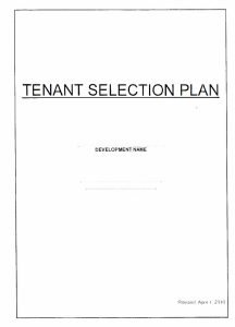 Cover Image tenant-selection-plan