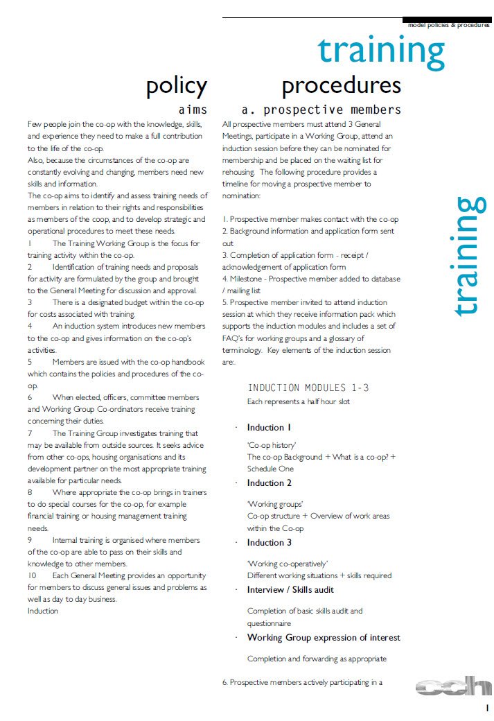 Cover Image training policy