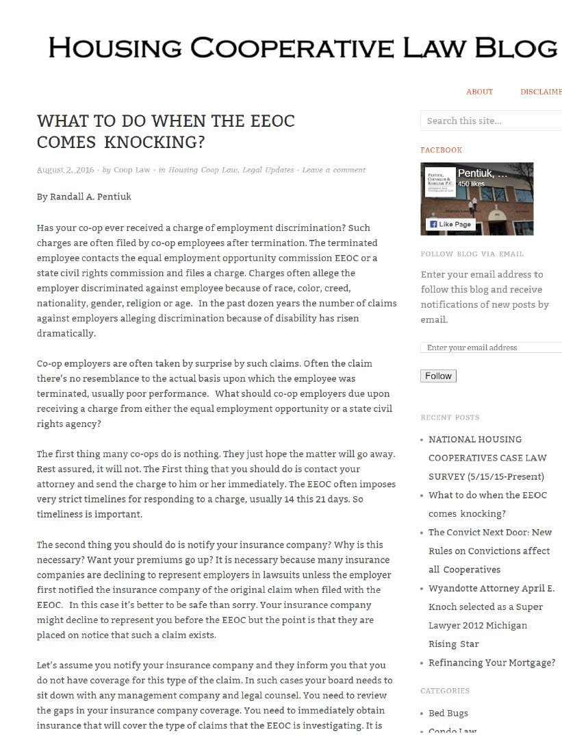 Cover Image what to do when EEOC Comes Knocking