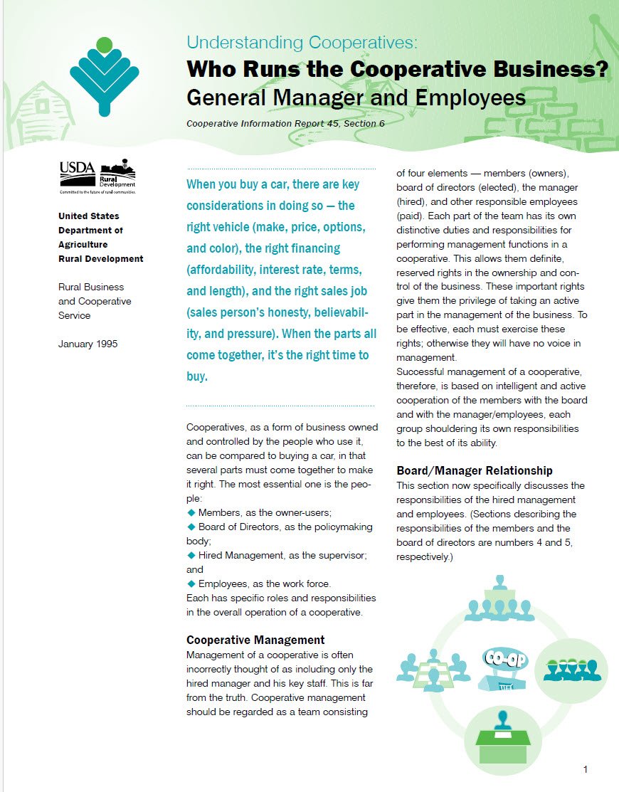 Cover Image who runs the cooperative Business