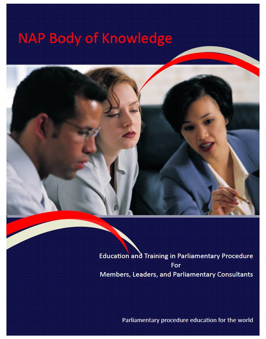 Body of Knowledge – Education and Training in Parliamentary Procedure