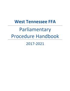 Cover Image Parliamentary Procedure Handbook